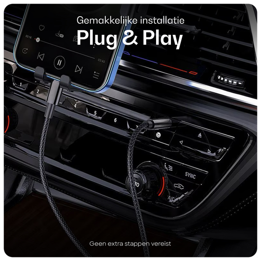 Buddi Flex Lightning naar 3.5mm Jack Aux Kabel 1 meter Zwart afbeelding 6