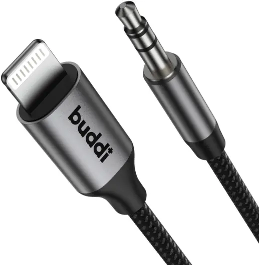 Buddi Flex Lightning naar 3.5mm Jack Aux Kabel 1 meter Zwart afbeelding 11