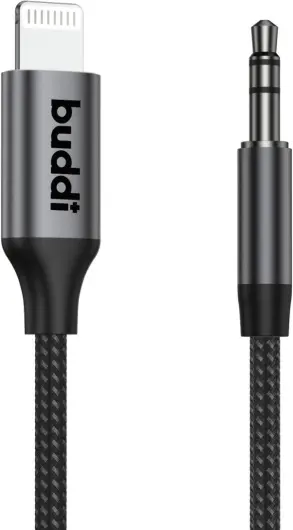 Buddi Flex Lightning naar 3.5mm Jack Aux Kabel 1 meter Zwart afbeelding 12