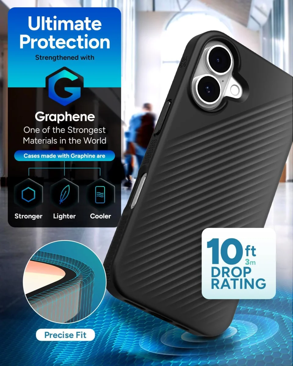 ZAGG Luxe Snap Apple iPhone 16 Hoesje MagSafe Back Cover Zwart afbeelding 2