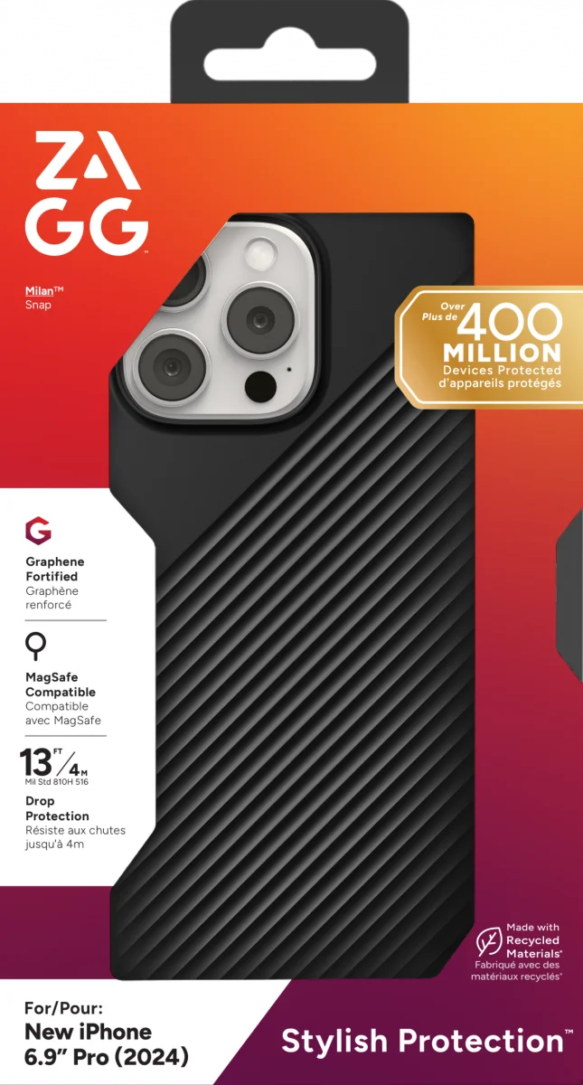 ZAGG Luxe Snap iPhone 16 Pro Max Hoesje MagSafe Back Cover Zwart afbeelding 15