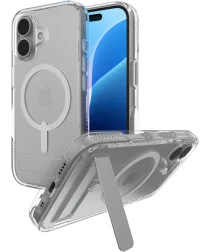 ZAGG Crystal Palace Snap Kickstand iPhone 16 Hoesje MagSafe Transparant