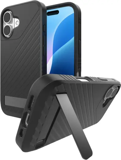 ZAGG Denali Snap Kickstand iPhone 16 Hoesje MagSafe Zwart afbeelding 1