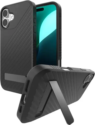 ZAGG Denali Snap Kickstand iPhone 16 Plus Hoesje MagSafe Zwart afbeelding 1