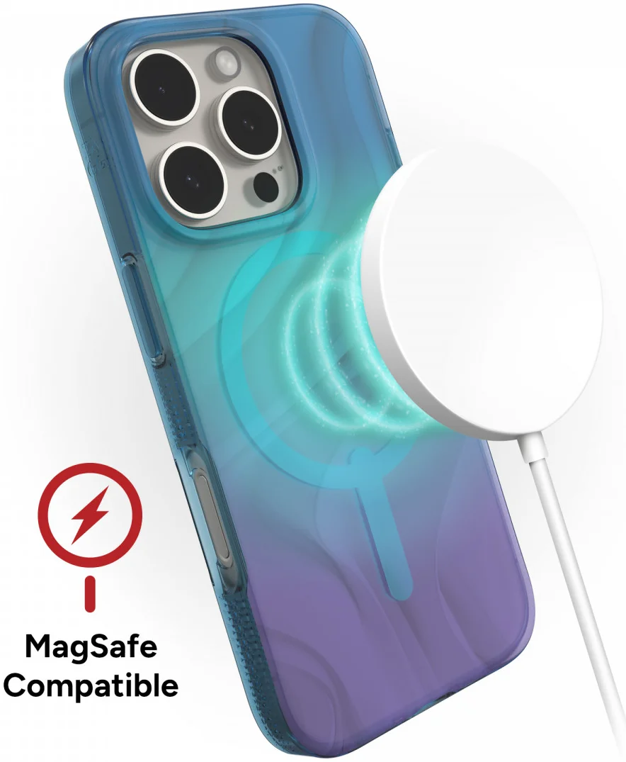 ZAGG Milan Snap iPhone 16 Pro Hoesje MagSafe Back Cover Deep Aurora afbeelding 5