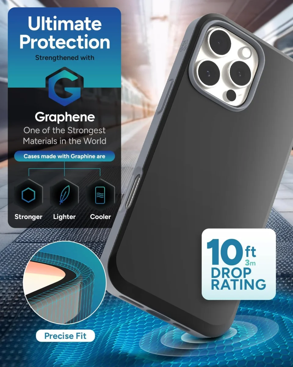 ZAGG SoHo Snap iPhone 16 Pro Max Hoesje MagSafe Back Cover Zwart afbeelding 3
