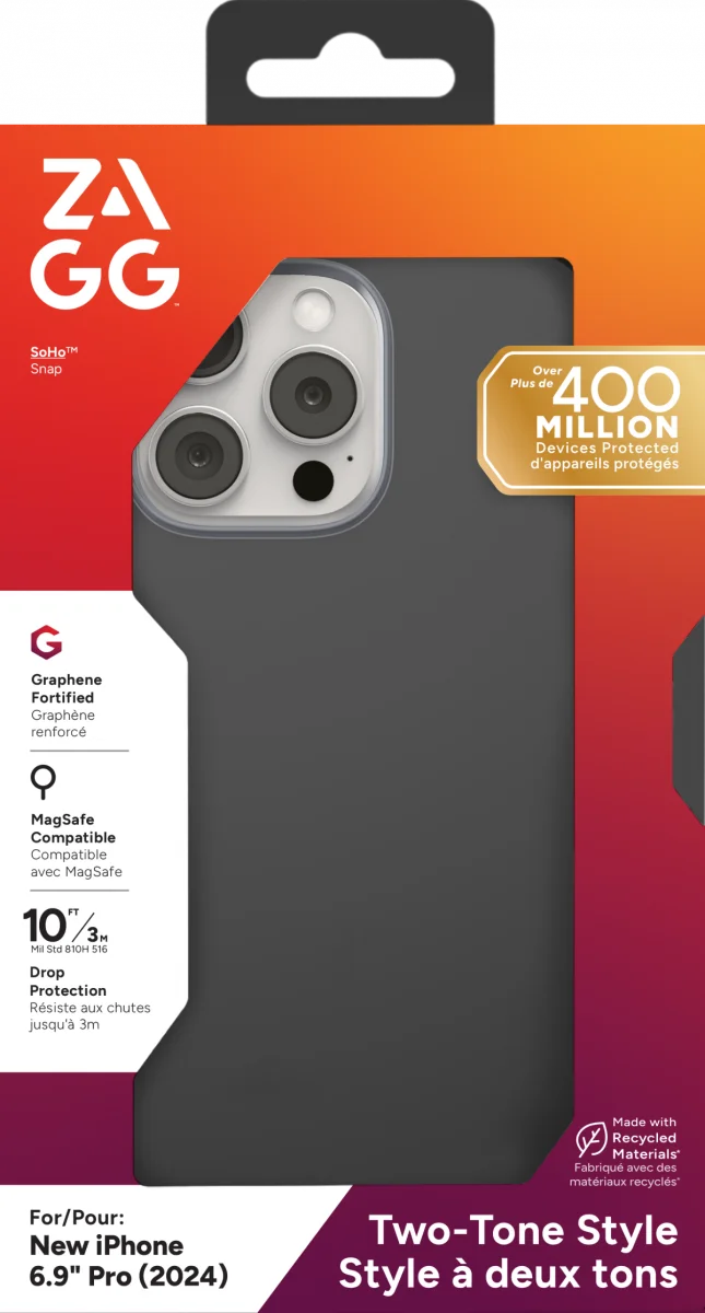 ZAGG SoHo Snap iPhone 16 Pro Max Hoesje MagSafe Back Cover Zwart afbeelding 13