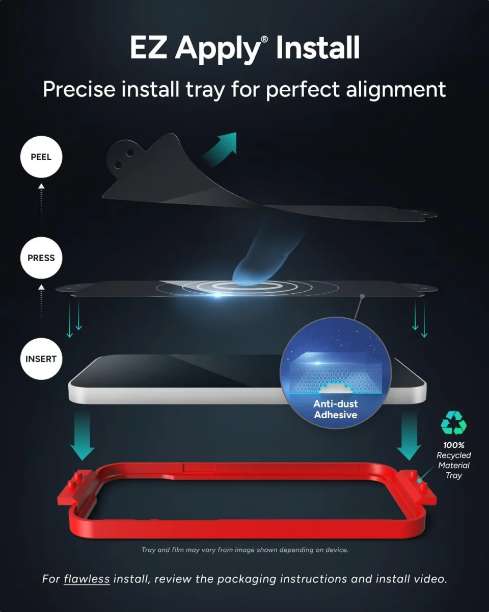 ZAGG InvisibleShield Glass Elite Apple iPhone 16 Pro Max Screen Protector afbeelding 4