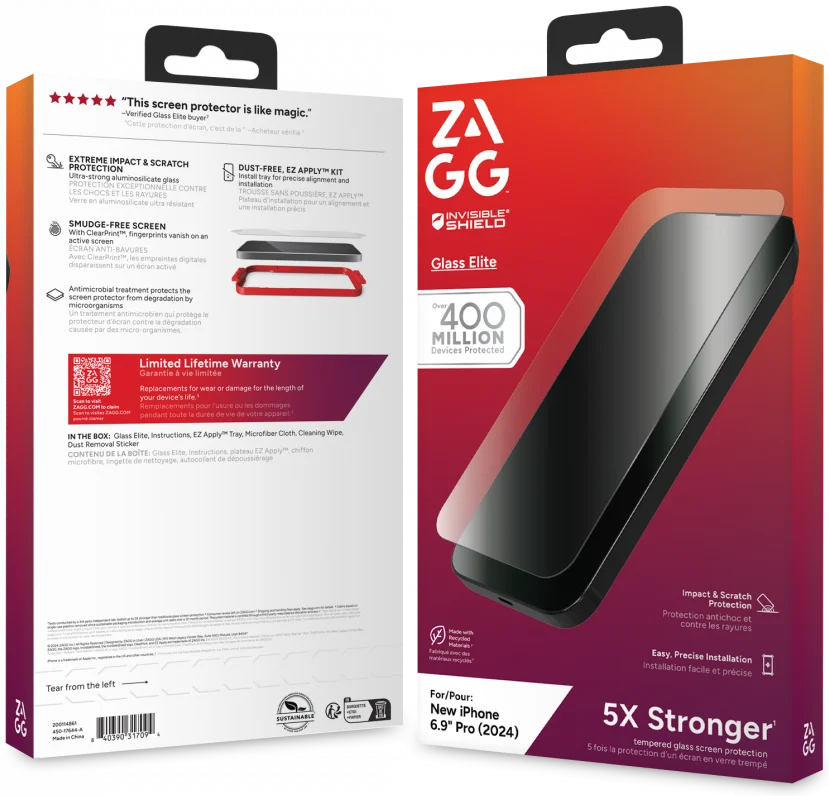ZAGG InvisibleShield Glass Elite Apple iPhone 16 Pro Max Screen Protector afbeelding 11