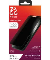 ZAGG InvisibleShield Glass Elite Privacy Anti-Glare iPhone 16 Pro Max Protector