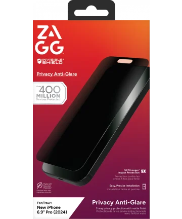 ZAGG InvisibleShield Glass Elite Privacy Anti-Glare iPhone 16 Pro Max Protector Screen Protectors