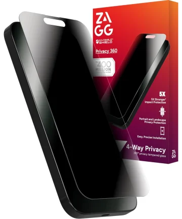 ZAGG InvisibleShield Glass Elite Privacy 360° Apple iPhone 16 / 15 Protector Screen Protectors