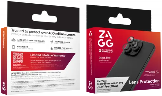 ZAGG InvisibleShield Elite iPhone 16 Pro / 16 Pro Max Camera Lens Protector afbeelding 5