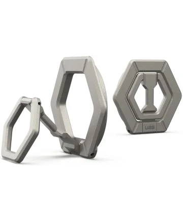 UAG Magnetic Ring Stand MagSafe Standaard en Houder voor Telefoons Titanium Houders