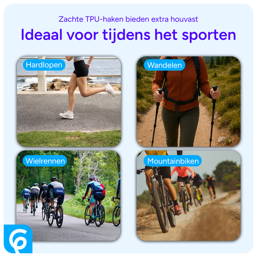 Apple AirPods (1, 2, 3) en Pro (1,2,3) Oorhaken voor Sporten zoals Hardlopen Wit afbeelding 2