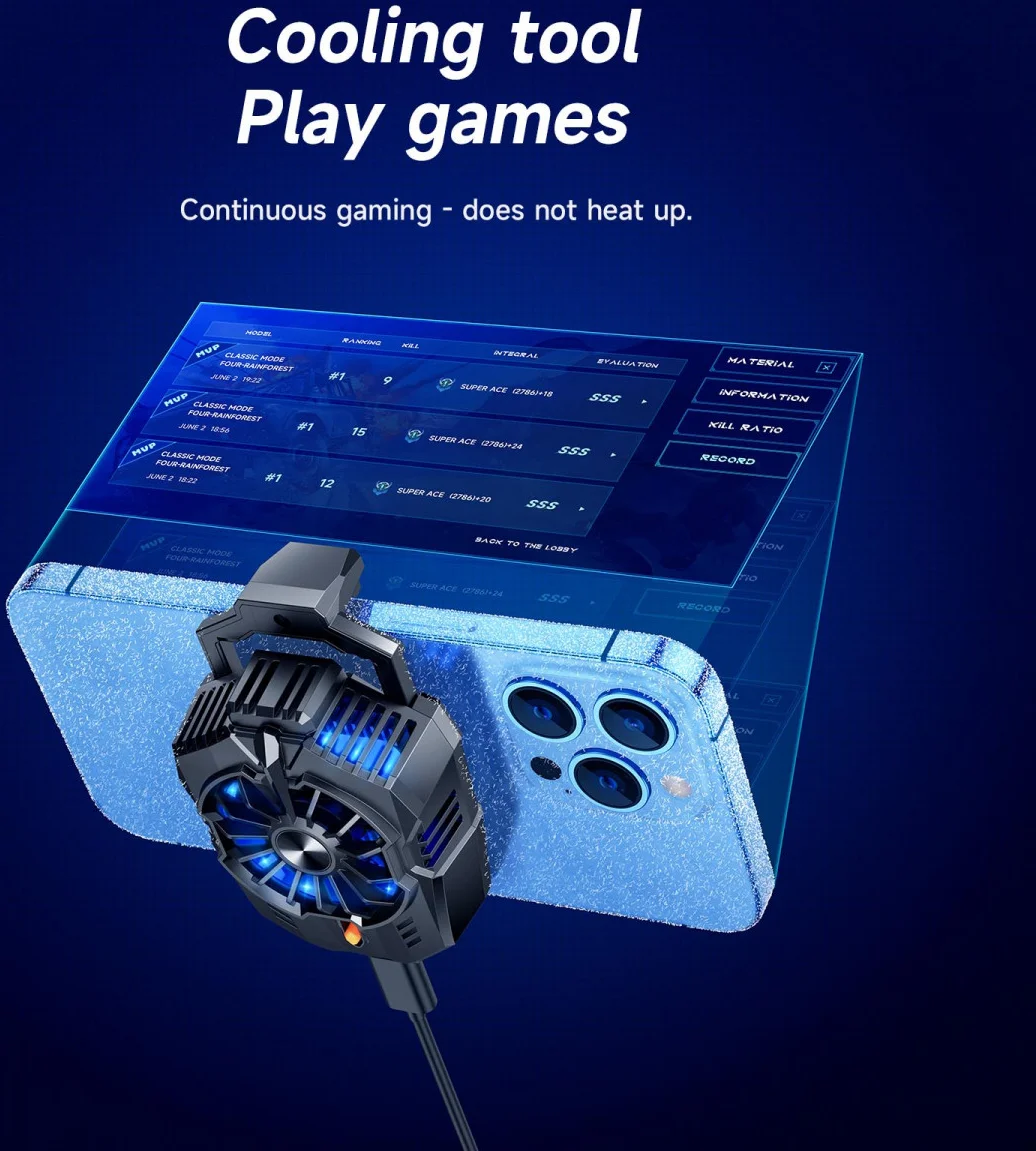 Hoco Mobiele Telefoon Koeler voor Gamen/Livestreamen/Bloggen Zwart afbeelding 4
