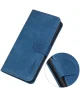 KHAZNEH Xiaomi Poco F6 Hoesje Retro Wallet Book Case Blauw