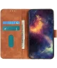 KHAZNEH Xiaomi Poco F6 Hoesje Retro Wallet Book Case Bruin