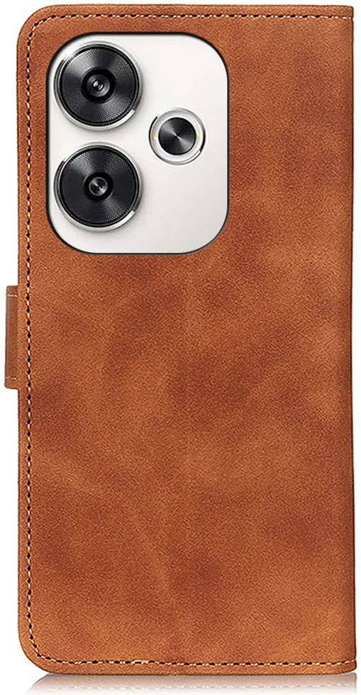 KHAZNEH Xiaomi Poco F6 Hoesje Retro Wallet Book Case Bruin afbeelding 8