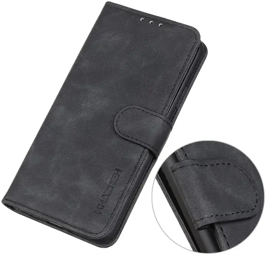 KHAZNEH Xiaomi Redmi 13 4G / Poco M6 Hoesje Retro Wallet Book Case Zwart afbeelding 6