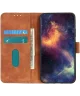 KHAZNEH Xiaomi Redmi 13 4G / Poco M6 Hoesje Retro Wallet Book Case Bruin