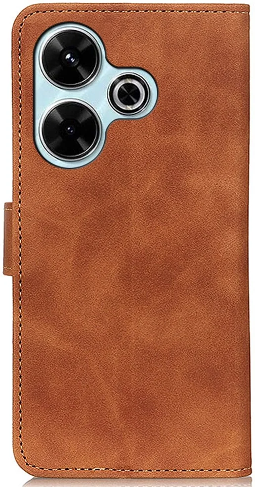 KHAZNEH Xiaomi Redmi 13 4G / Poco M6 Hoesje Retro Wallet Book Case Bruin afbeelding 9
