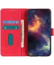 KHAZNEH Xiaomi Redmi 13 4G / Poco M6 Hoesje Retro Wallet Book Case Rood