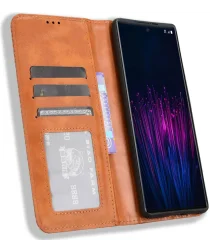 HTC U24 Pro Hoesje Wallet Book Case Kunstleer Bruin