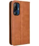 HTC U24 Pro Hoesje Wallet Book Case Kunstleer Bruin