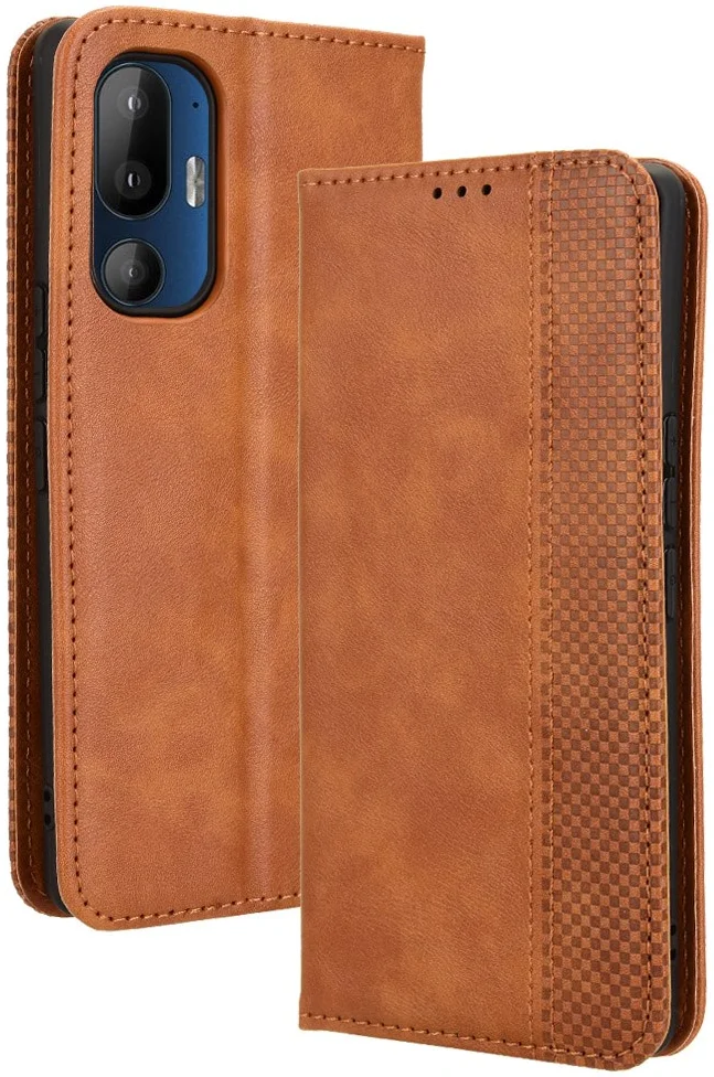 HTC U24 Pro Hoesje Wallet Book Case Kunstleer Bruin afbeelding 2