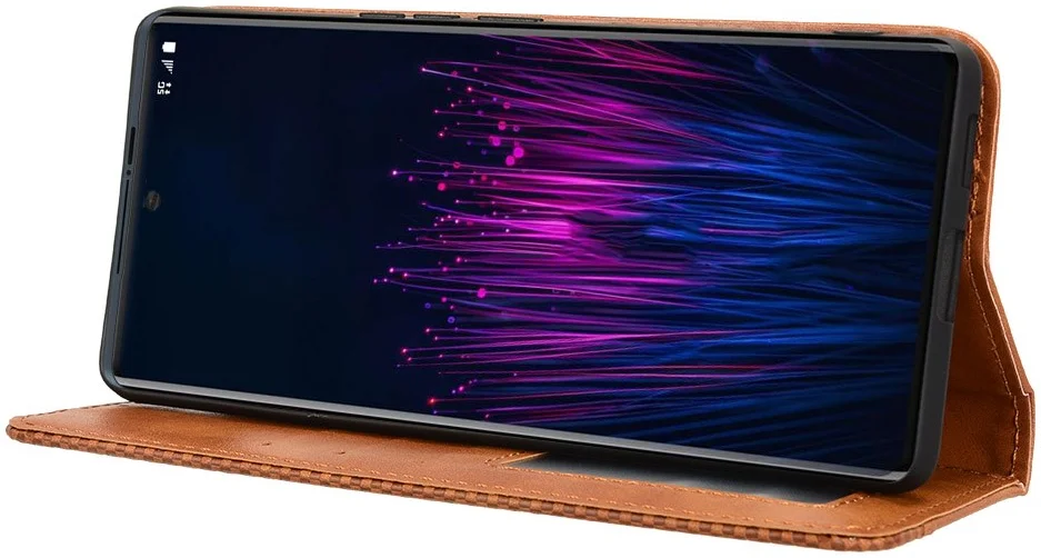 HTC U24 Pro Hoesje Wallet Book Case Kunstleer Bruin afbeelding 3