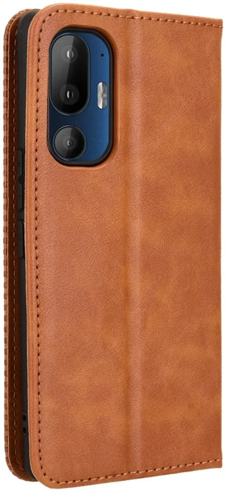 HTC U24 Pro Hoesje Wallet Book Case Kunstleer Bruin afbeelding 7