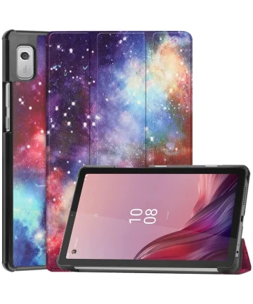 Lenovo Tab M9 Hoes Tri-Fold Book Case met Standaard Galaxy Print Hoesjes