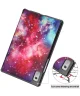 Lenovo Tab M9 Hoes Tri-Fold Book Case met Standaard Galaxy Print