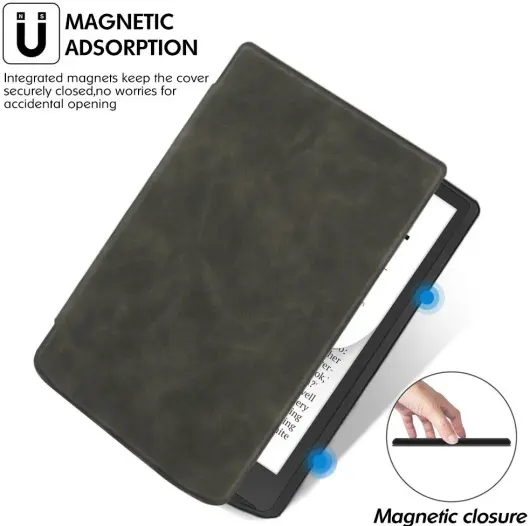 PocketBook InkPad 4 Hoes E-Reader Book Case Beschermhoes Zwart afbeelding 3