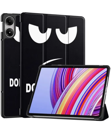 Xiaomi Redmi Pad Pro / Poco Pad Hoes Book Case Sleep/Wake Don't Touch Print Hoesjes