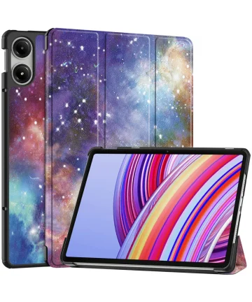 Xiaomi Redmi Pad Pro / Poco Pad Hoes Book Case Sleep/Wake Galaxy Print Hoesjes