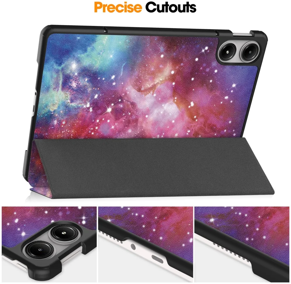 Xiaomi Redmi Pad Pro / Poco Pad Hoes Book Case Sleep/Wake Galaxy Print afbeelding 5