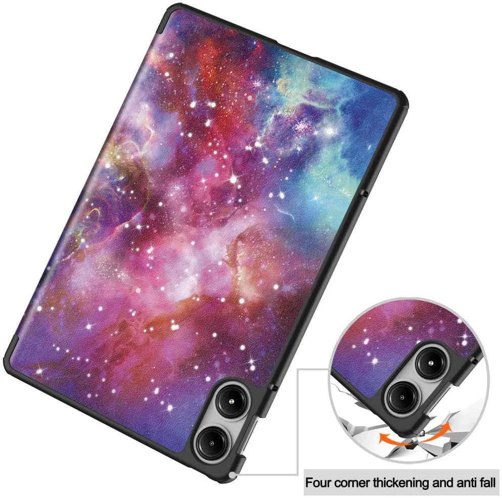 Xiaomi Redmi Pad Pro / Poco Pad Hoes Book Case Sleep/Wake Galaxy Print afbeelding 6