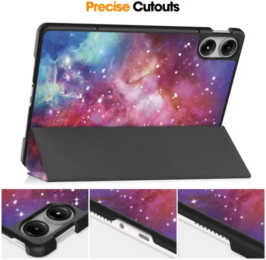 Xiaomi Redmi Pad Pro / Poco Pad Hoes Book Case Sleep/Wake Galaxy Print afbeelding 5