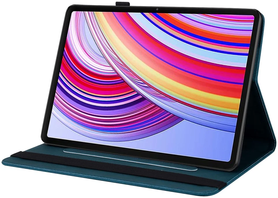 Xiaomi Redmi Pad Pro / Poco Pad Hoes Tri-Fold Book Case Vlinder Print Blauw afbeelding 2
