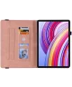 Xiaomi Redmi Pad Pro / Poco Pad Hoes Tri-Fold Book Case Vlinder Print Roze