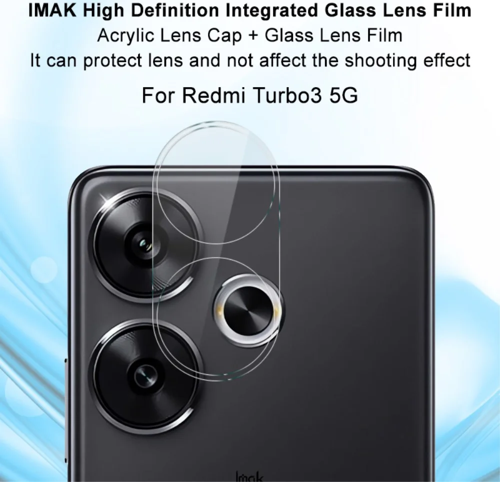 Imak Xiaomi Poco F6 Camera Lens Protector + Lens Cap Clear afbeelding 3