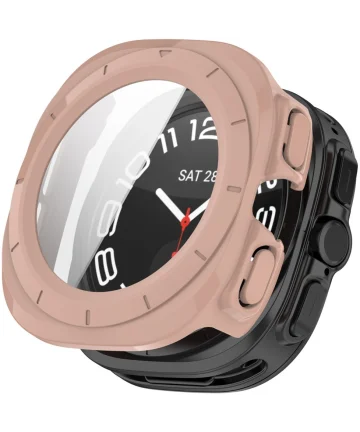 Samsung Galaxy Watch Ultra Hoesje - Bumper Case met Tempered Glass - Roze Cases