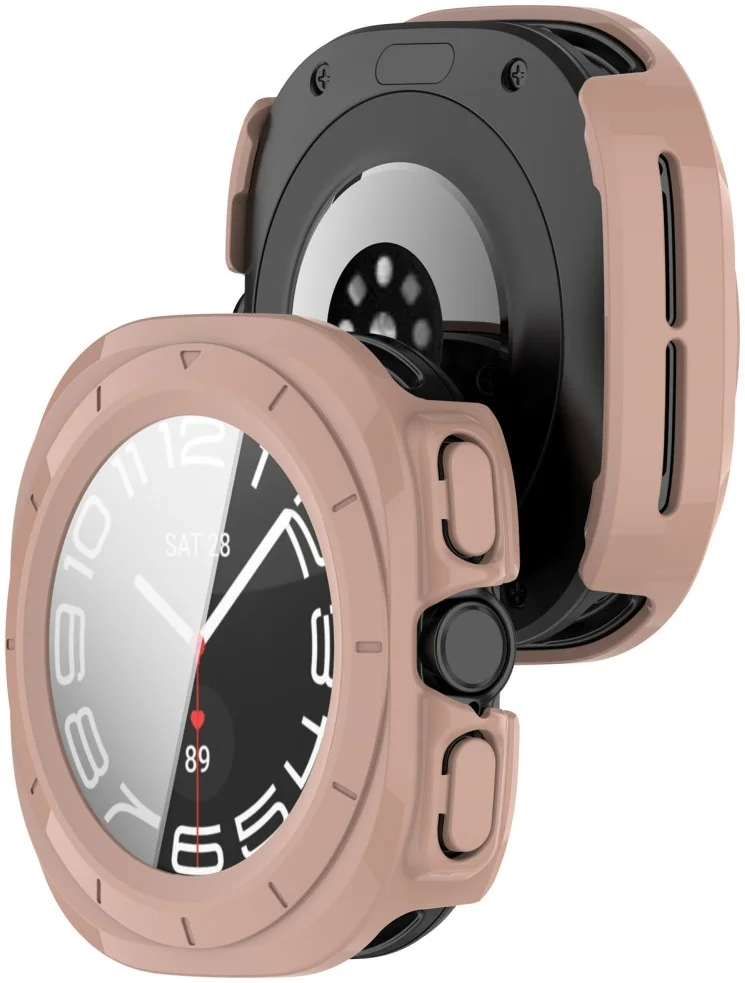 Samsung Galaxy Watch Ultra Hoesje - Bumper Case met Tempered Glass - Roze afbeelding 6