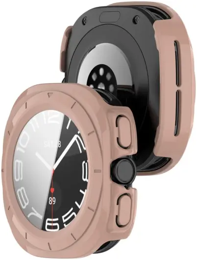Samsung Galaxy Watch Ultra Hoesje - Bumper Case met Tempered Glass - Roze afbeelding 6