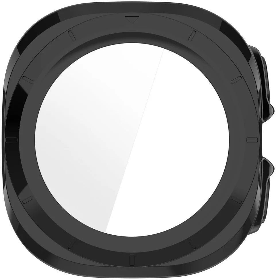 Samsung Galaxy Watch Ultra Hoesje - Bumper Case met Tempered Glass - Zwart afbeelding 4