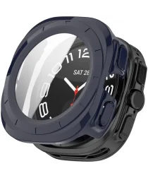 Samsung Galaxy Watch Ultra Hoesje - Bumper Case met Tempered Glass - Blauw