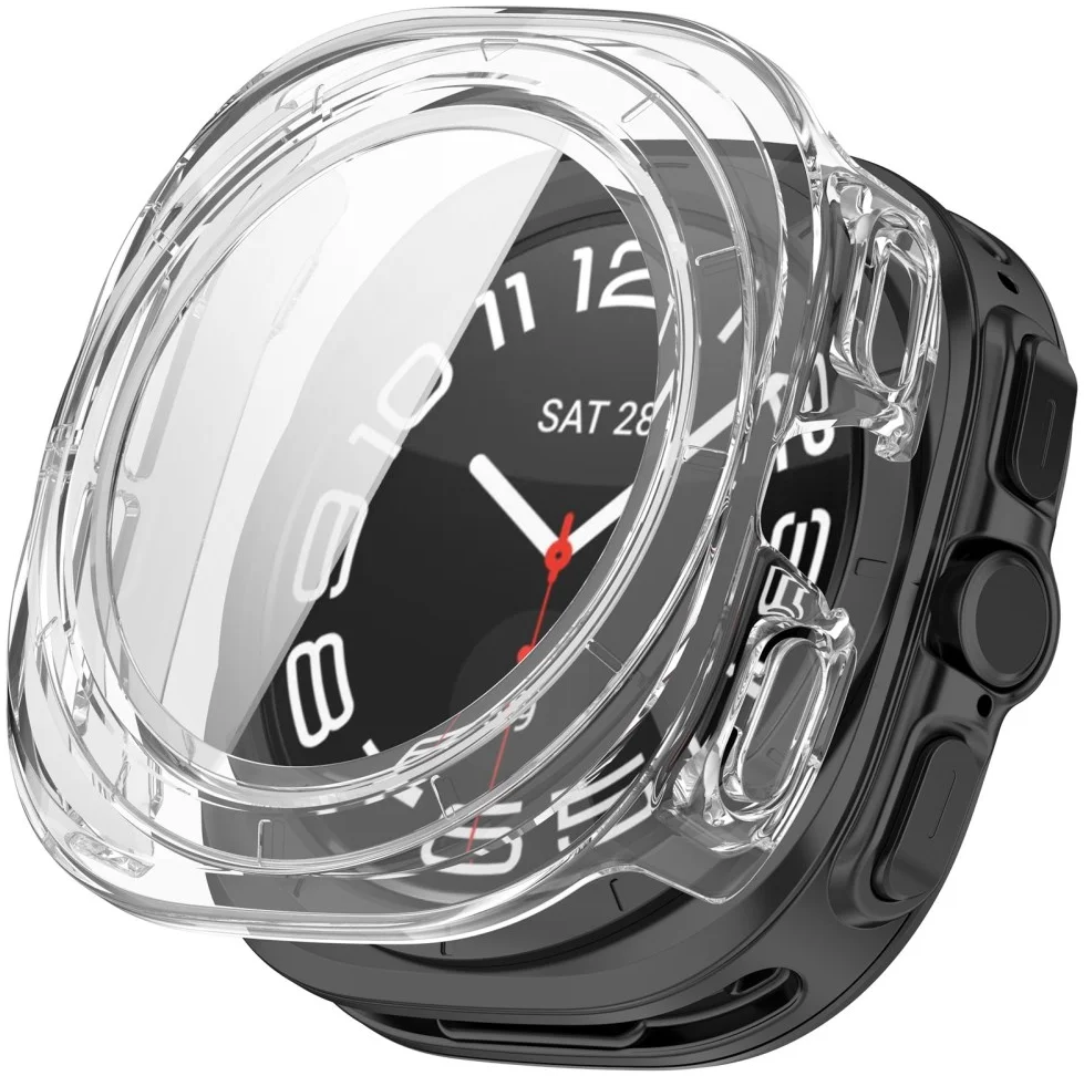 Samsung Galaxy Watch Ultra Hoesje - Bumper Case met Tempered Glass - Transparant afbeelding 1