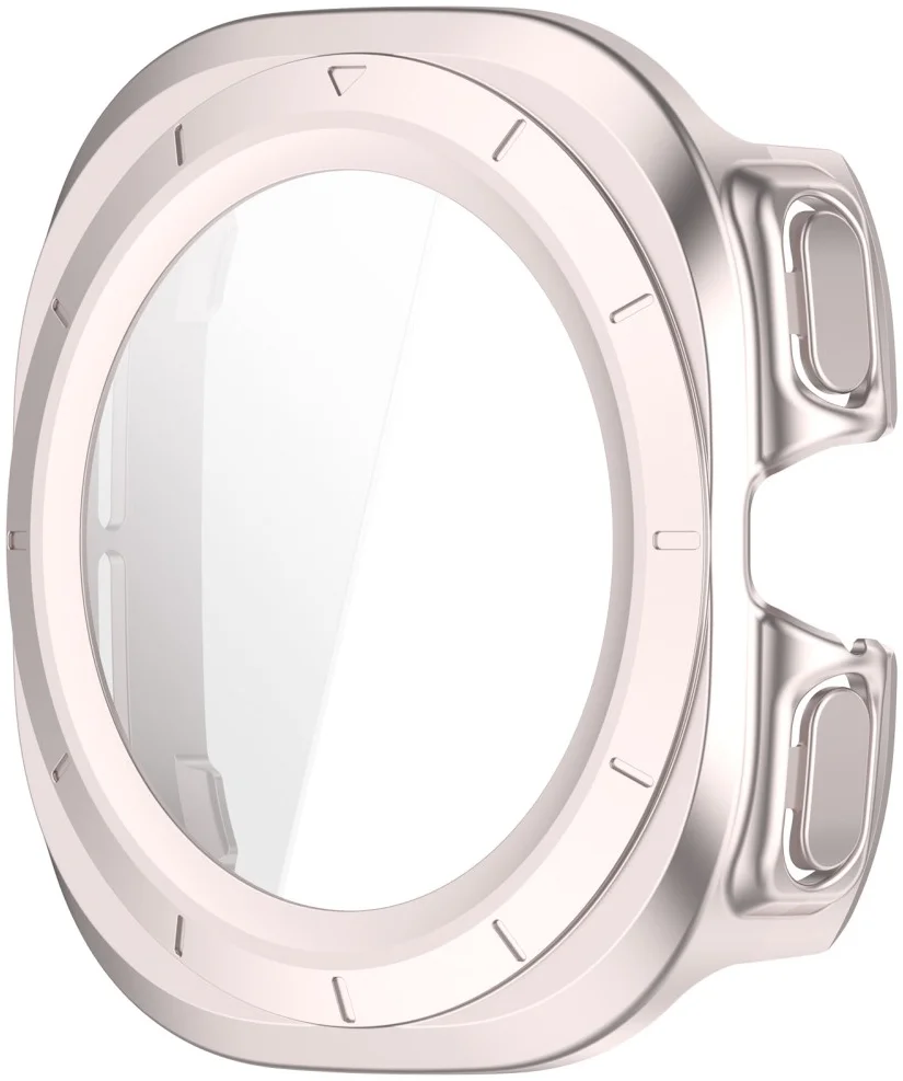 Samsung Galaxy Watch Ultra Hoesje - Bumper Case met Tempered Glass - Licht Roze afbeelding 2